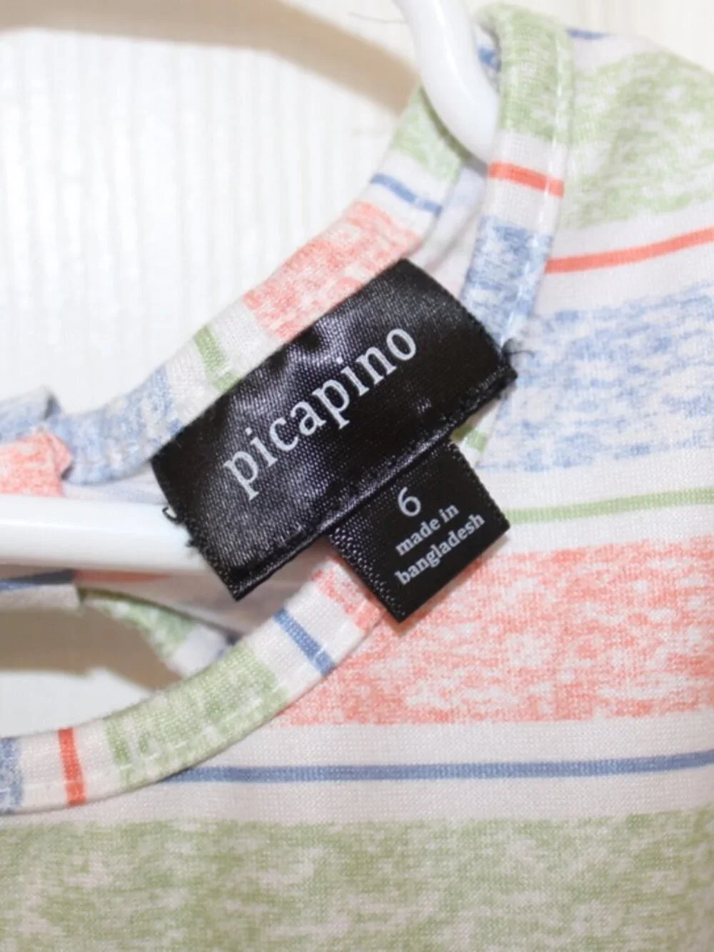 Girl's Striped T-Shirt Play Dress Size 6 Picapino